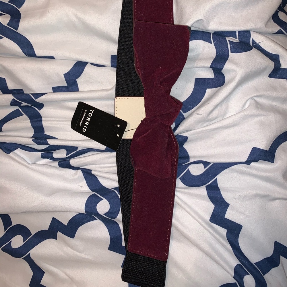 Burgundy Velvet Belt
